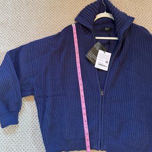 NWT - ABLE - Norma Zip Front Sweater